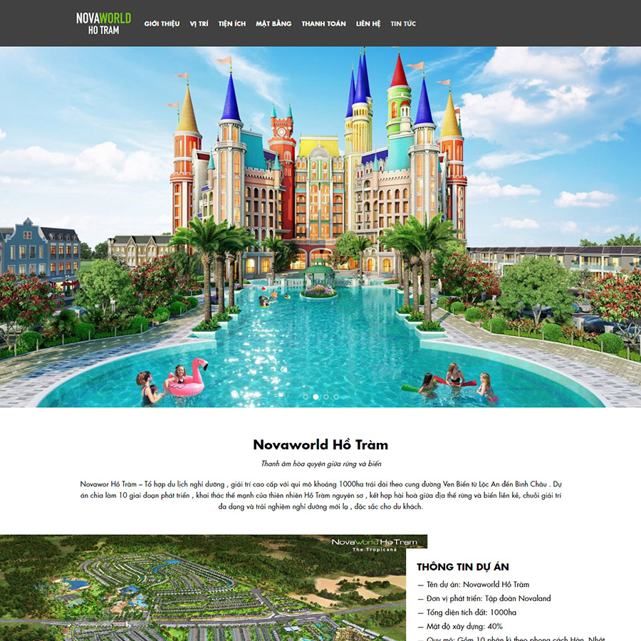 Mẫu website BĐS NovaWorld