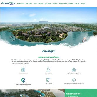 Mẫu website bất động sản Aqua City