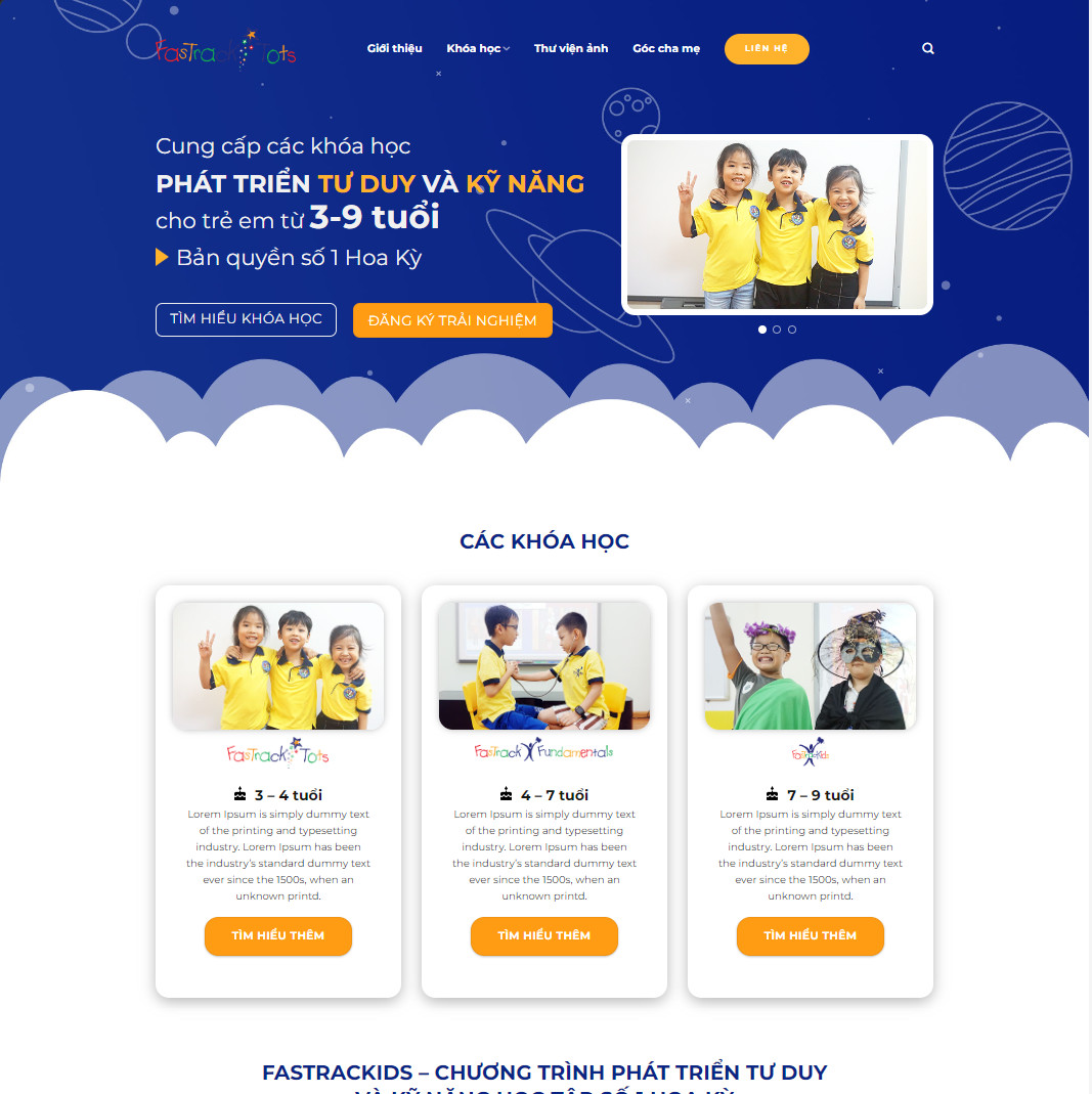 Mẫu website edukid