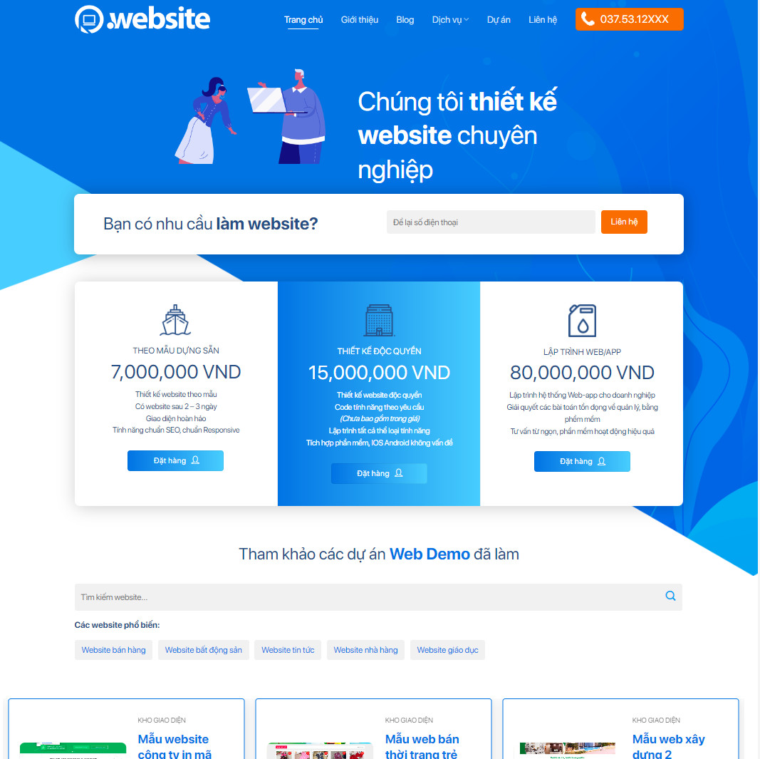 Mẫu website thiết kế web 4