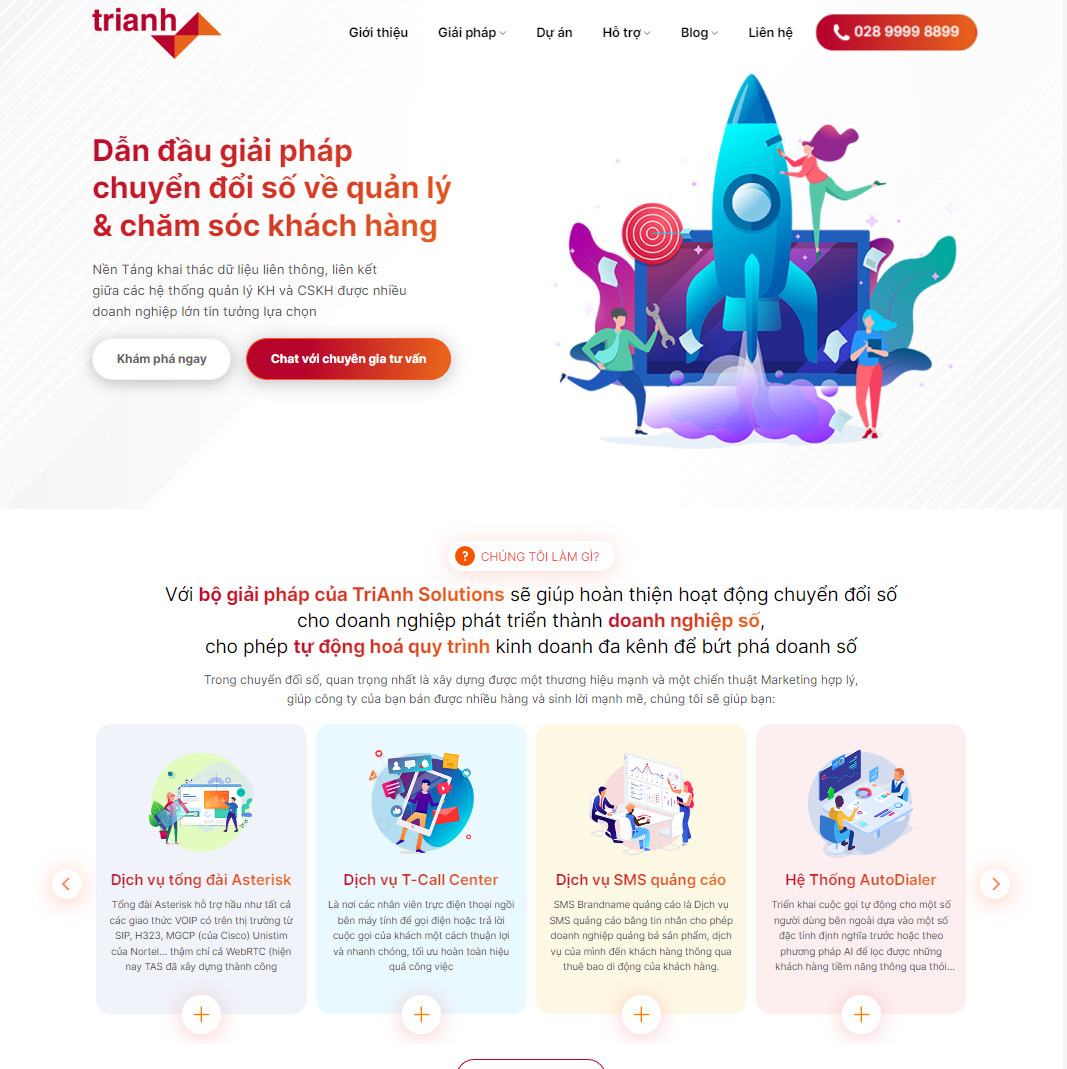 Mẫu website dịch vụ chuyển đổi số