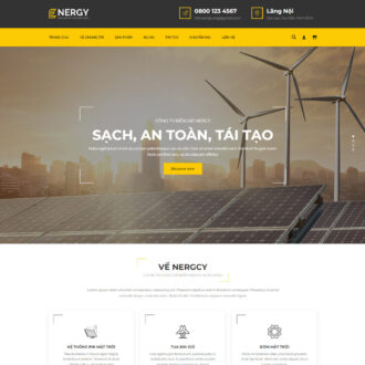 Mẫu website công ty điện mặt trời
