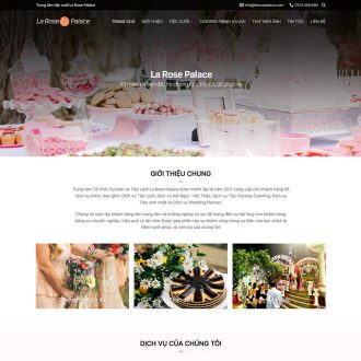 Mẫu website dịch vụ tiệc cưới