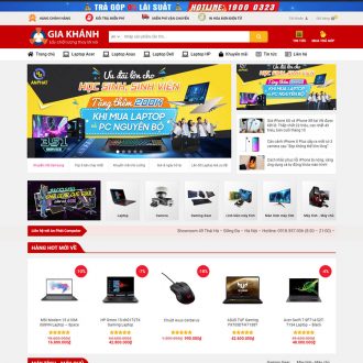 Mẫu website bán hàng điện tử &#8211; máy tính 02