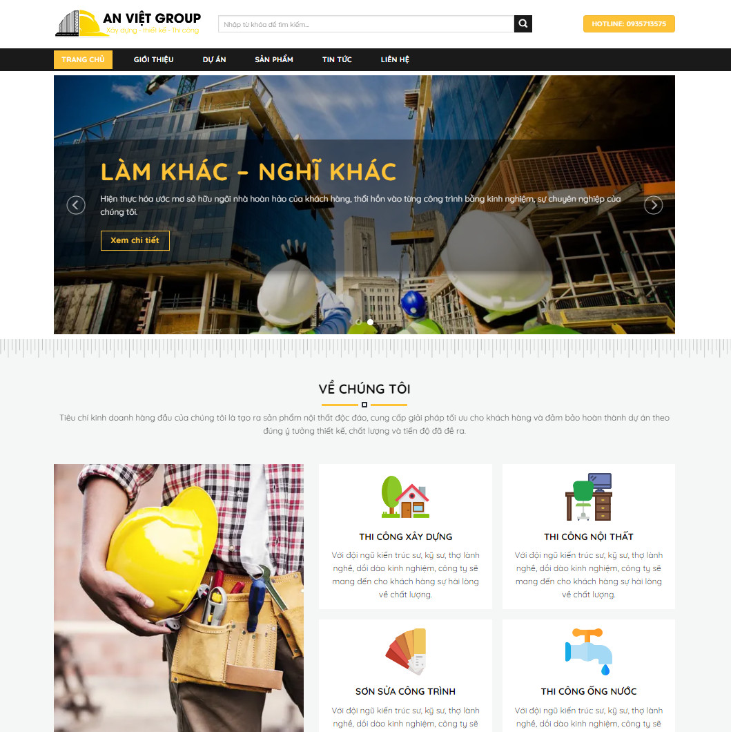 Mẫu website xây dựng 05