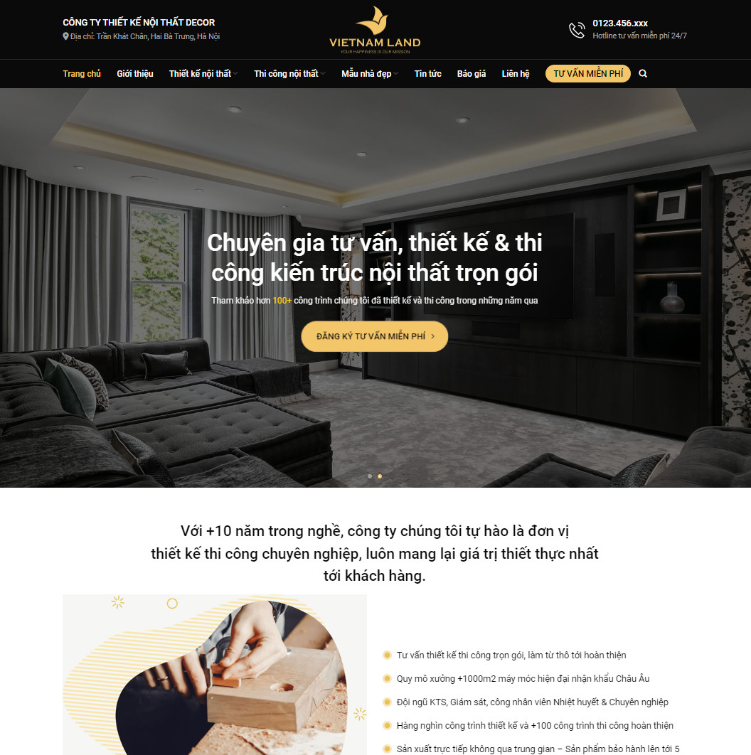 Mẫu website nội thất 31