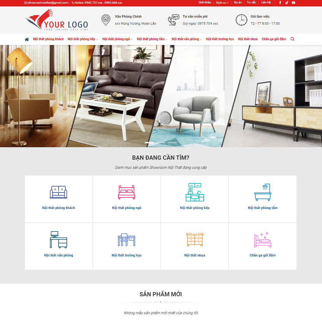 Mẫu website nội thất 36