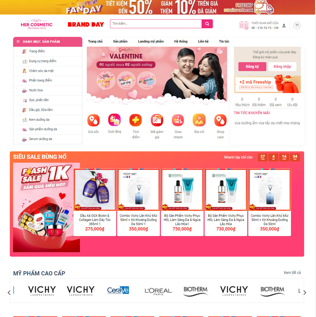 Mẫu website mỹ phẩm 23