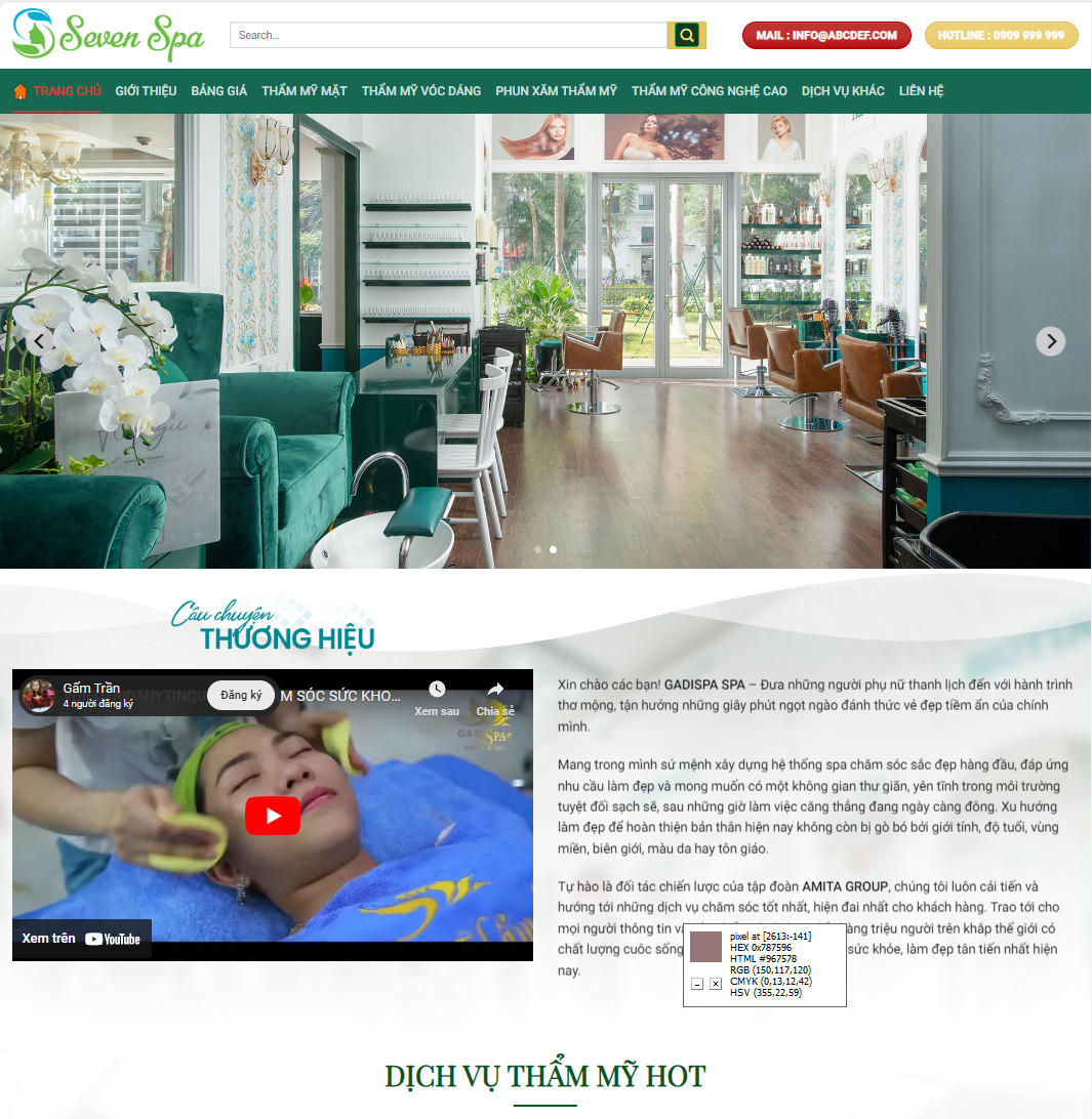 Mẫu website spa 10