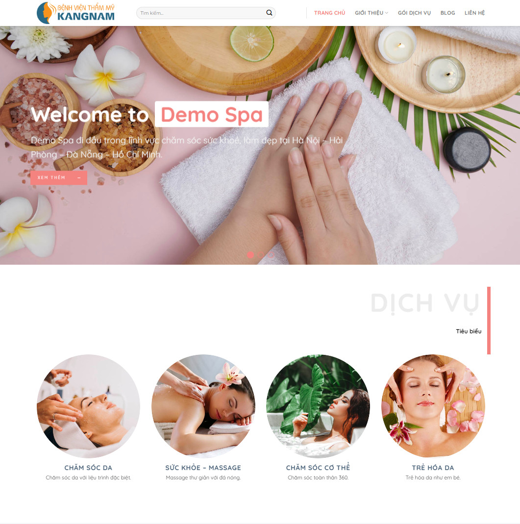 Mẫu website dịch vụ spa 07