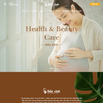 Mẫu website dịch vụ spa mẹ bầu