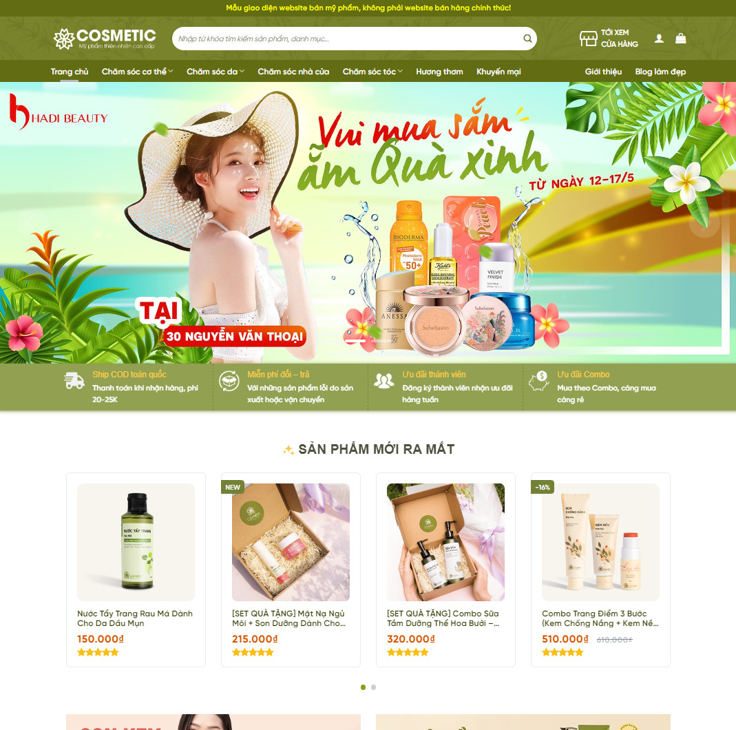 Mẫu website mỹ phẩm 18