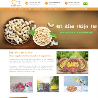 Mẫu website nông sản hạt điều 01