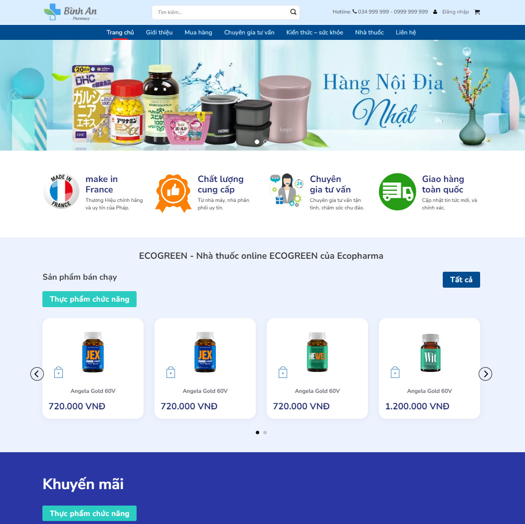 Mẫu website nhà thuốc 07