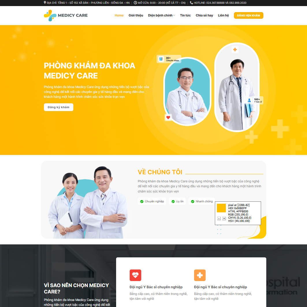 Mẫu website phòng khám 02