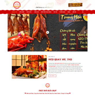 Mẫu website bán heo quay