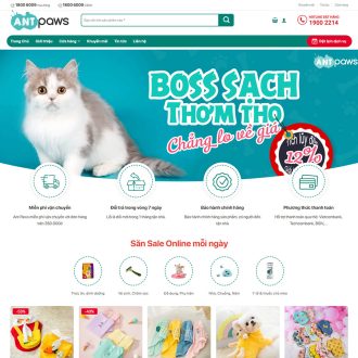 Mẫu website bán dịch vụ thú cưng 1