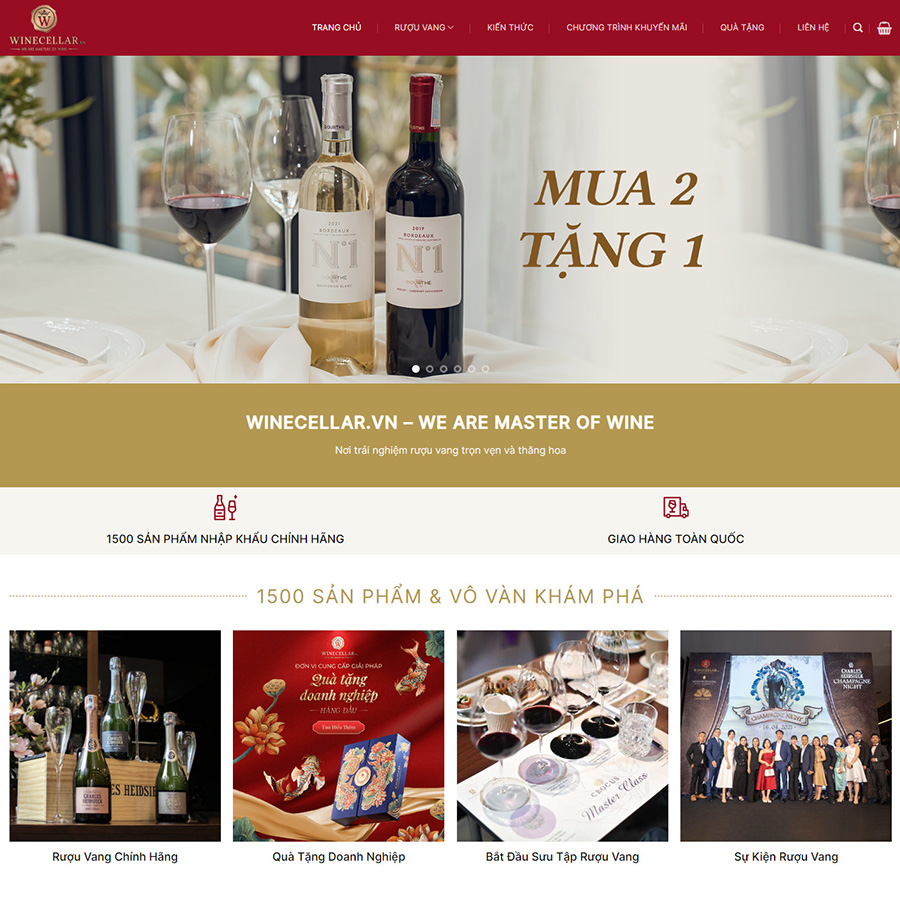 Mẫu website shop rượu 02