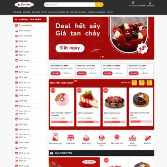 Mẫu website bán bánh ngọt , bánh kem đẹp