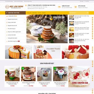 Mẫu website tiệm bánh ngọt