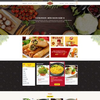 Mẫu website nhà hàng ẩm thực