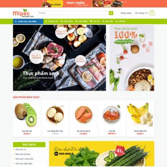 Mẫu website Shop thực phẩm tươi