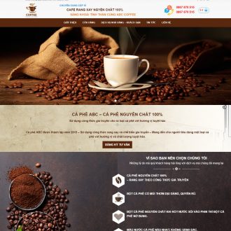 Mẫu website bán cà phê
