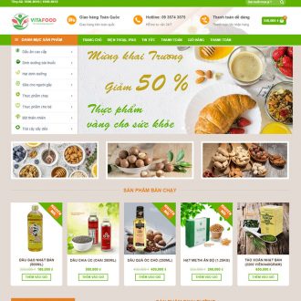 Mẫu website bán thực phẩm