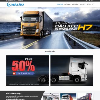 Mẫu website bán xe tải, xe đầu kéo