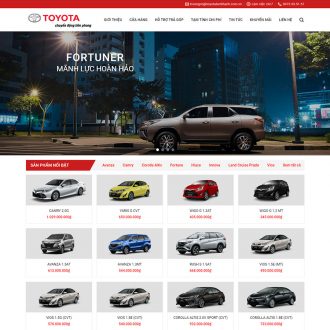 Mẫu website bán ô tô đẹp &#8211; Mẫu Toyota 01