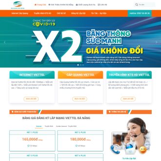 Mẫu website bán gói cước Viettel, viễn thông