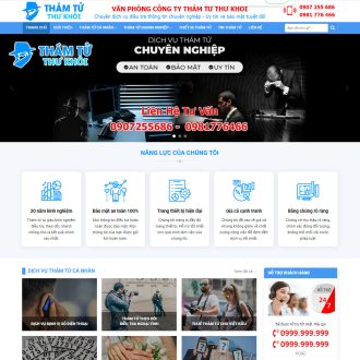 Mẫu website dịch vụ thám tử