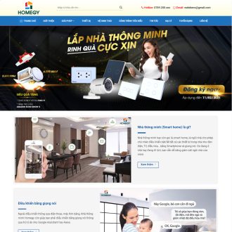 Mẫu website nhà thông minh, smarthome