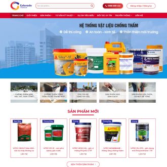 Mẫu website bán sơn chống thấm