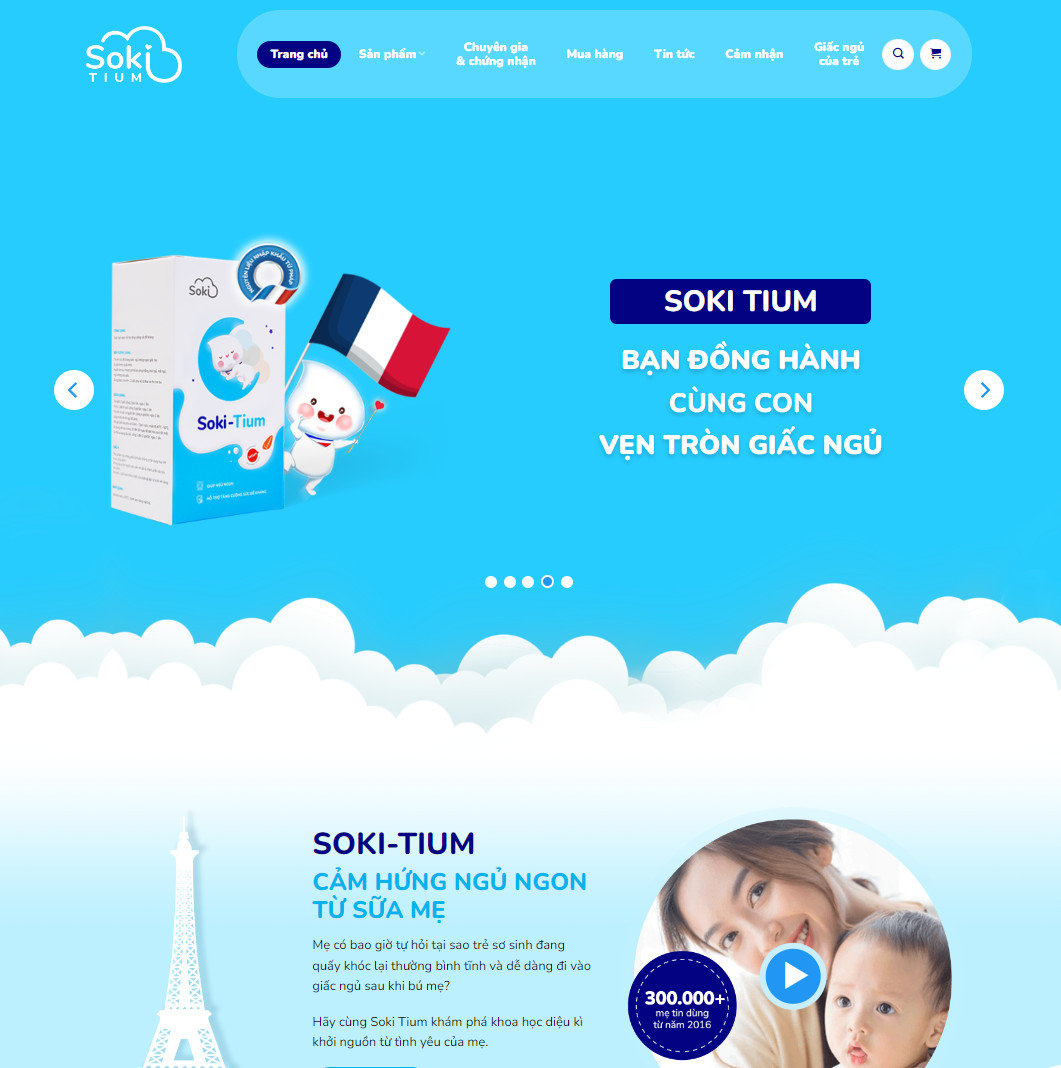 Mẫu website sữa tươi