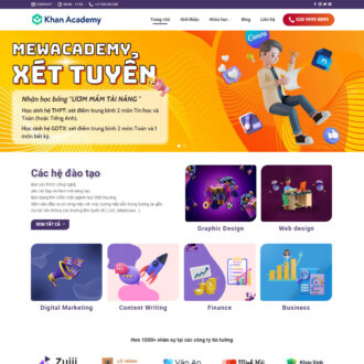 Mẫu website bán khóa học đẹp