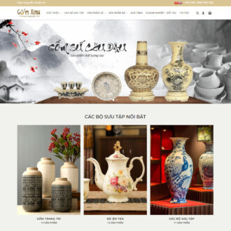 Mẫu website bán gốm sứ 01