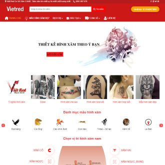 Mẫu website dịch vụ xăm hình