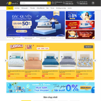 Mẫu website bán nệm 01