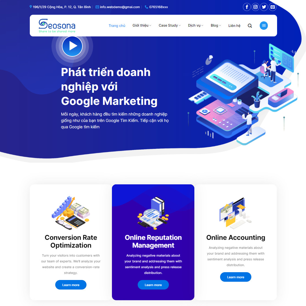 Mẫu website dịch vụ agency 01