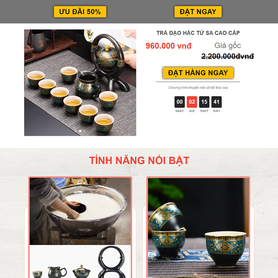 Mẫu website trà đạo