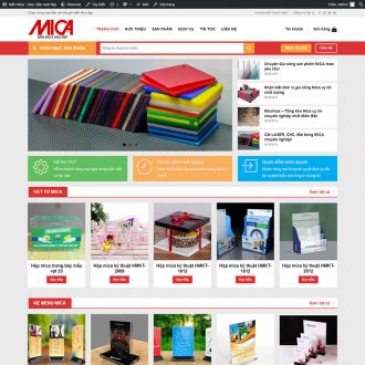 Mẫu website bán sản phẩm Mica