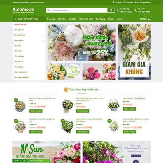Mẫu website bán hoa tươi
