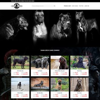 Mẫu website bán chó săn