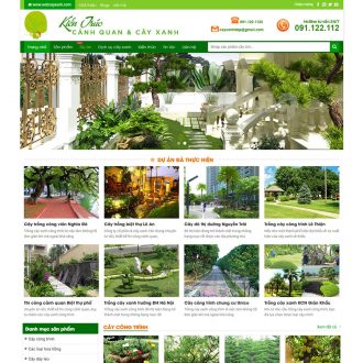 Mẫu website bán cây xanh