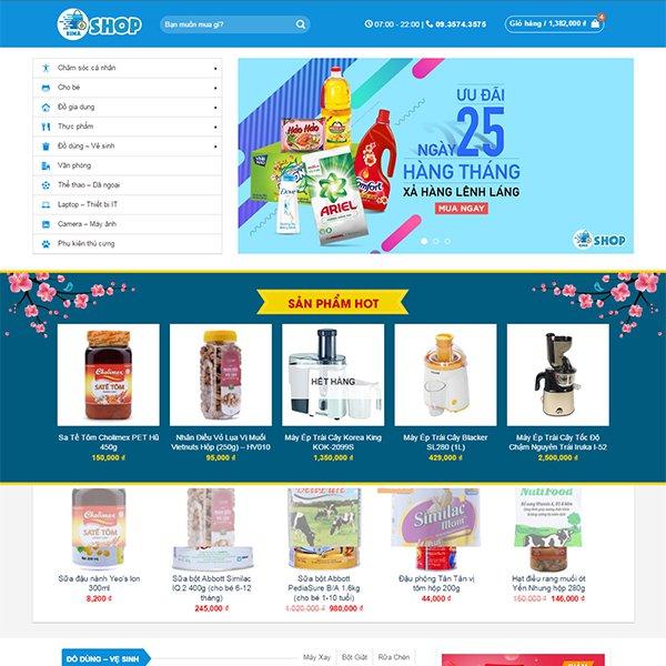 Mẫu website shop đa năng