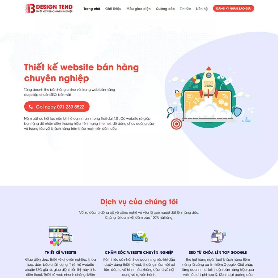 Mẫu website dịch vụ thiết kế web 02