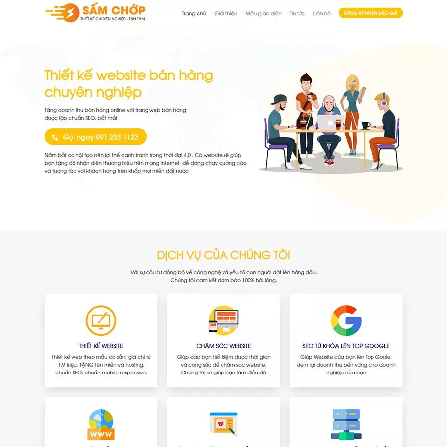 Mẫu website dịch vụ thiết kế web 03
