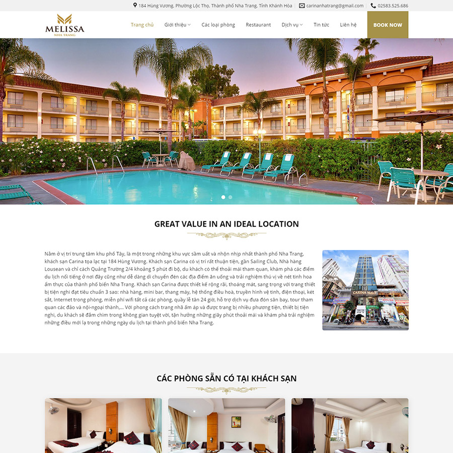Mẫu website giới thiệu khách sạn 02