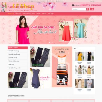 Mẫu website bán quần áo thời trang 01